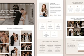 design squarespace website design portfolio website and business website