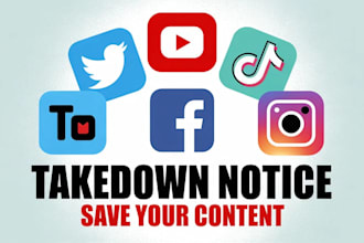 takedown facebook instagram tiktok reddit telegram google under dmca