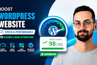 boost wordpress website speed performance with caching with image optimization