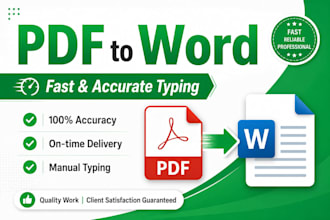 convert pdf to word typing professionally