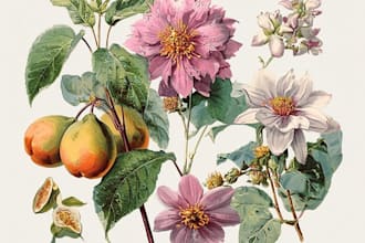 paint watercolor flowers and botanical illustrations