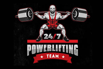 make inventive logo for best power lifting team on the coast
