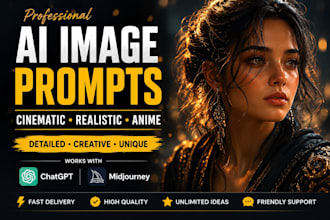 write cinematic ai image prompts for chatgpt and midjourney