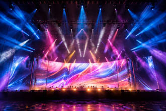 design photorealistic 3d stage lighting for concerts, weddings, corporate event