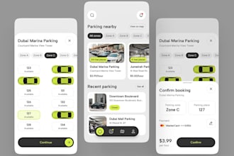 build a custom modern car parking management app, car washing, car rental app