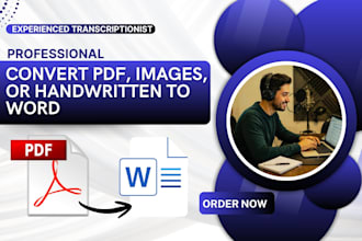 transcribe handwritten notes, PDF, image, or scanned document to editable text