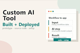 build a small custom ai tool or workflow automation app