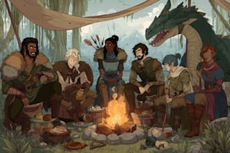 draw custom dnd party characters for dnd and pathfinder