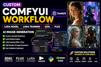 custom comfyui workflow lora model lora training sdxl flux ai image generation