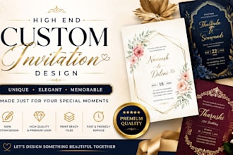 design high end custom invitation design