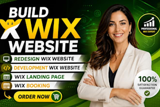 build wix website redesign wix website development wix landing page wix bookings