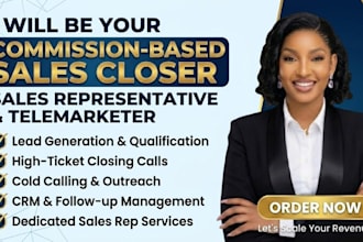 be commission based sales closer sales rep online sales telemarketing