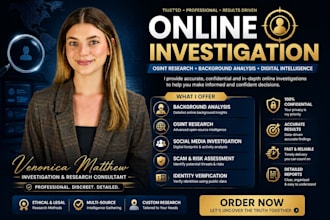 perform professional online investigation, osint research digital intelligence