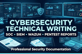 create siem reports, soc documentation, and wazuh content