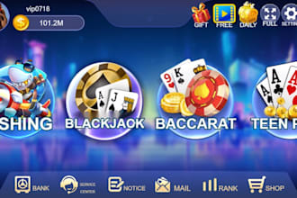 build blackjack, poker, baccarat, crash game, rummy game, teen patti