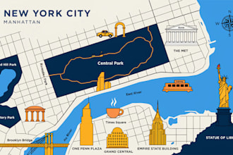 build draw a map illustration for your project