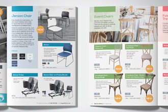design product catalog brochure for sales retail business or b2b ecommerce store