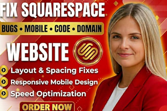 fix squarespace bugs, mobile issues, custom code, dns or connect domain expertly