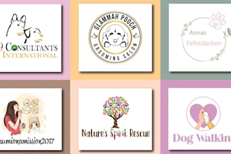 design creative dog, pet, cat, veterinary animal logo for you