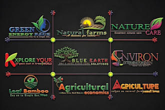 design modern natural food agriculture farm organic logo for your business