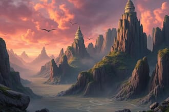design detailed fantasy landscapes and environments