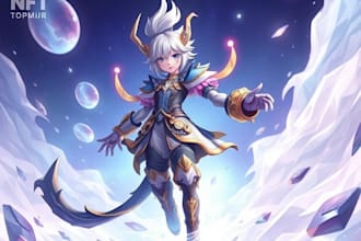 create professional nft character concept art for collectors