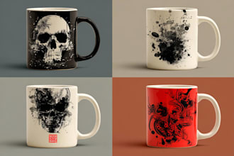 create a custom unique coffee mug design