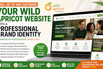 set up  your wild apricot website with a professional brand