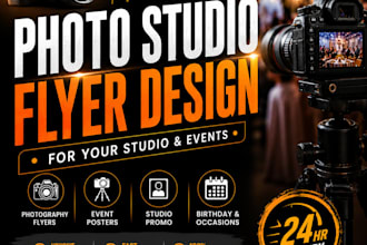 design a professional photo studio flyers and posters
