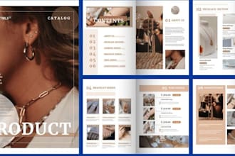 design wholesale b2b jewelry, fashion, beauty product catalog catalogue lookbook