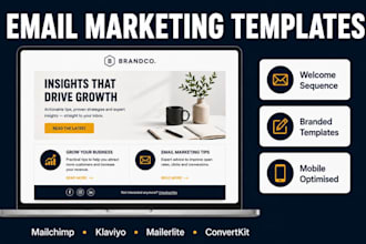 design professional email marketing templates and welcome sequences for your biz