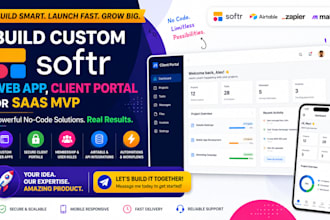 build a custom softr web app, client portal, or saas mvp