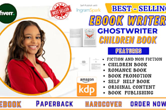 be your ebook writer, kdp book ghostwriter, book editing, amazon kdp, writing