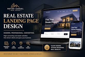 create a real estate landing page