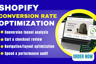 analyze review and audit shopify website and cro optimization