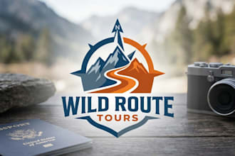 design a modern and adventurous tour logo for your brand