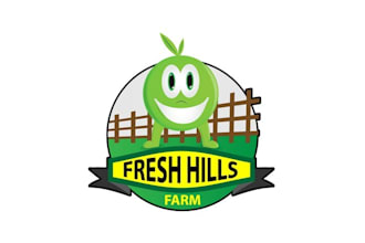 do fantastic winning fruit logo for produce fresh hills farm