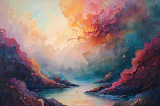 paint unique acrylic or watercolor art for you