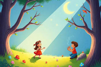 create high quality magical illustrated characters for kids storytelling