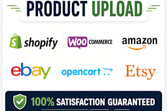 upload products to shopify, amazon, etsy and ebay