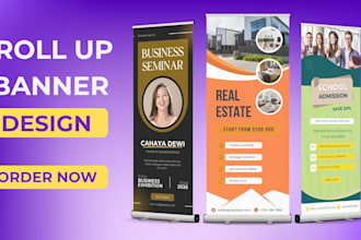design signage design roll up banner design pop up banner design roll up banner