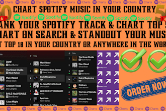 chart your spotify music and organic spotify growth to top 50 sportify chart