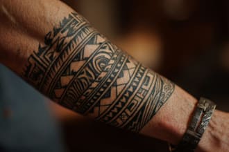 create a profesional tribal tattoo design