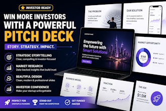 create an investor ready startup pitch deck and strategy