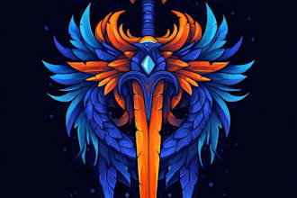draw fantasy logo for you