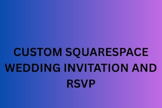 create modern wedding website on squarespace with rsvp