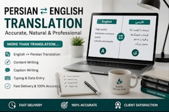 translate english to persian , dari , and persian to english manually