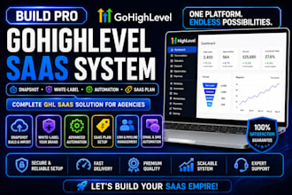 build pro gohighlevel saas snapshot ghl whitelabel saas automation ghl saas plan