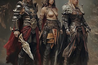 draw dnd character, fantasy art, illustration and concept art