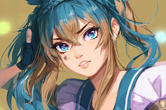 draw you an anime art style characters